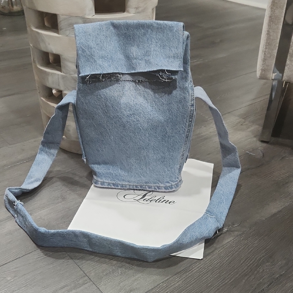 Light Blue Denim Shoulder/Lunch Bag Handcrafted